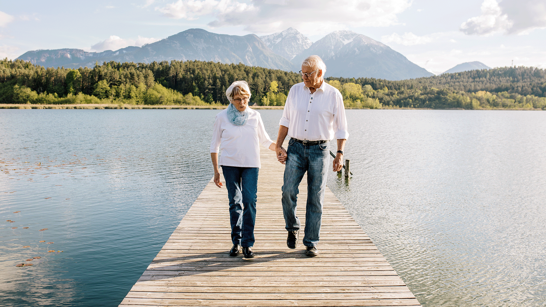 Ulrike und Klaus Hönck am Steg, Turnersee